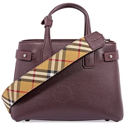 burberry small banner tote in mahogany red|Burberry house check banner.